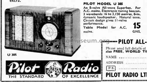 U385 ; Pilot Radio Ltd.; (ID = 2705657) Radio