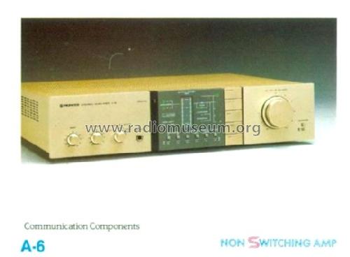 Stereo Amplifier A-6; Pioneer Corporation; (ID = 663691) Ampl/Mixer