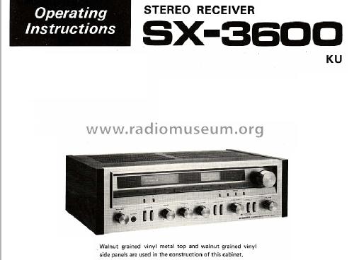 AM/FM Stereo Receiver SX-3600; Pioneer Corporation; (ID = 1427859) Radio