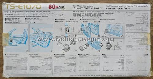 Car Speaker TS-E1070; Pioneer Corporation; (ID = 2034946) Altavoz-Au