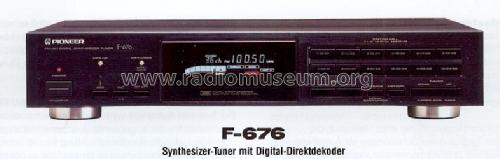 FM / AM Digital Synthesizer Tuner F-676; Pioneer Corporation; (ID = 1234745) Radio