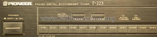 FM/AM Digital Synthesizer Tuner F-223 / F-223-S; Pioneer Corporation; (ID = 1352494) Radio