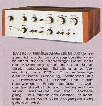 Stereo Amplifier SA-800; Pioneer Corporation; (ID = 590626) Ampl/Mixer