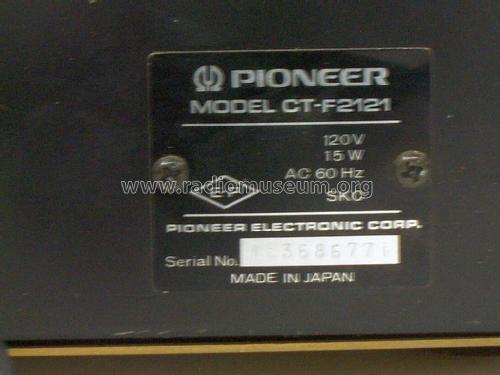 Stereo Cassette Tape Deck CT-F2121; Pioneer Corporation; (ID = 2854034) Sonido-V