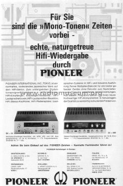 Stereo Receiver SX-800; Pioneer Corporation; (ID = 1639353) Radio