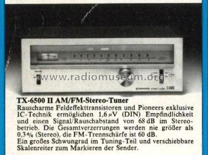 Stereo Tuner TX-6500II ; Pioneer Corporation; (ID = 663726) Radio