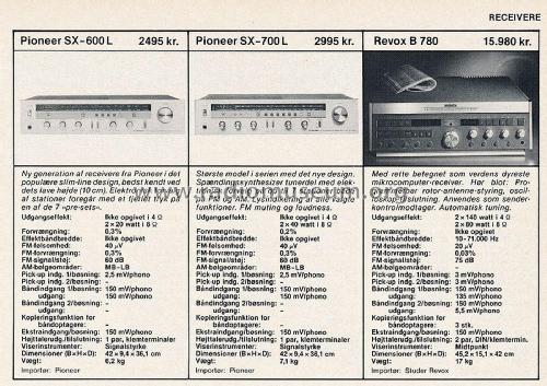 Synthesized Stereo Receiver SX-700L; Pioneer Corporation; (ID = 2803904) Radio