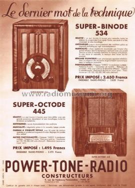 Mende Super-Binode 534; Power-Tone; Paris (ID = 1762028) Radio