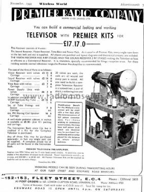 Televisor ; Premier Radio Co. (ID = 1240470) Television