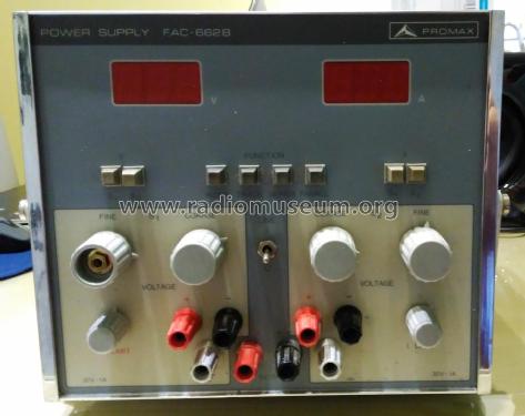 Fuente Alimentación FAC-662-B; Promax; Barcelona (ID = 1997403) Equipment