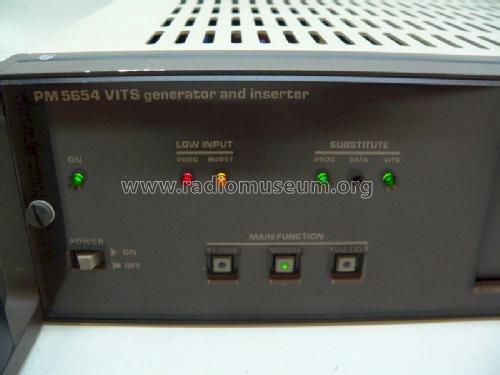 VITS Generator and Inserter PM 5654 G/903 - NC 9449 056 54093; PTV, Philips TV Test (ID = 1300930) Equipment