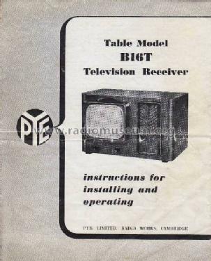 B16T ; Pye Ltd., Radio (ID = 1963609) Televisore