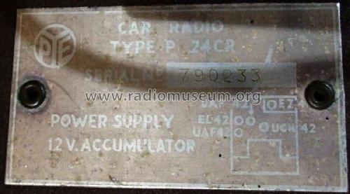 P24CR; Pye Ltd., Radio (ID = 2649539) Car Radio