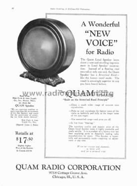 Table Speaker black; Quam Radio Corp. (ID = 2853962) Altavoz-Au
