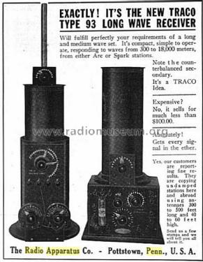 Undamped Wave Set Type 93; Radio Apparatus Co.; (ID = 1063133) mod-pre26