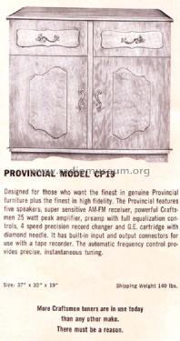 Provincial CP-19; Radio Craftsmen Inc. (ID = 1126988) Radio