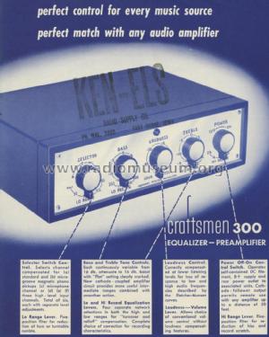 Equalizer-Preamplifier 300; Radio Craftsmen Inc. (ID = 1726805) Ampl/Mixer