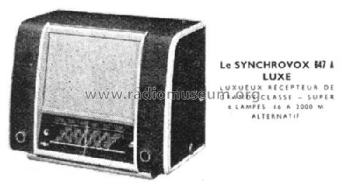 Synchrovox 647A Luxe Ch= 4761; Radio L.L. Lucien (ID = 1671175) Radio