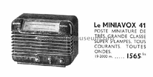 Miniavox 41; Radio L.L. Lucien (ID = 1448116) Radio