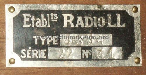 Synchrodyne 3334; Radio L.L. Lucien (ID = 511763) Radio