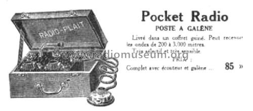 Pocket Radio Poste à galène ; Plait Radio-Plait RP (ID = 2139376) Crystal