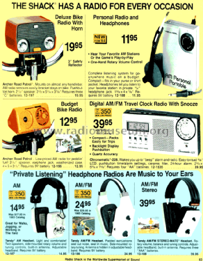 Archer Road Patrol - AM Bicycle Radio 12-197; Radio Shack Tandy, (ID = 1369505) Radio