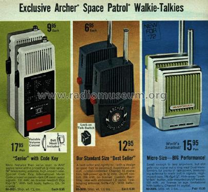 Archer Space Patrol Walkie Talkie 60-3029; Radio Shack Tandy, (ID = 1054678) Ciudadana