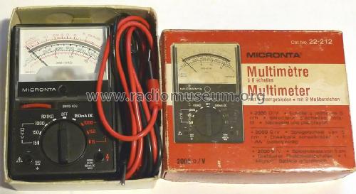 Micronta Multimeter 22-212; Radio Shack Tandy, (ID = 1011297) Equipment