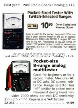 Micronta Multimeter 22-212; Radio Shack Tandy, (ID = 2395581) Equipment