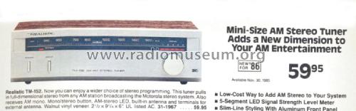 TM-152 Cat. No.= 31-1967; Radio Shack Tandy, (ID = 2725483) Radio