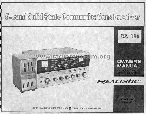 Realistic DX-160 Cat.-No. 20-152; Radio Shack Tandy, (ID = 1727794) Amateur-R