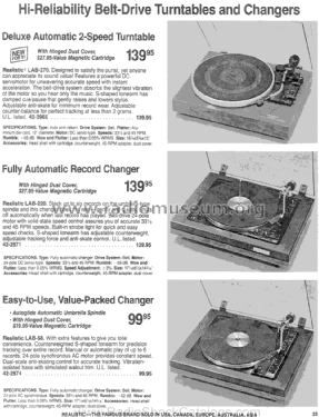 Realistic LAB-220 42-2971; Radio Shack Tandy, (ID = 1377943) R-Player