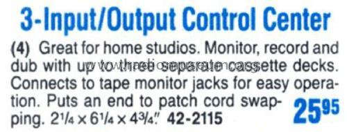 Realistic Tape Control Center 42-2115; Radio Shack Tandy, (ID = 1785322) Misc