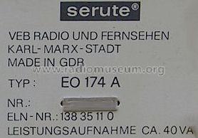 Serute Einstrahloszilloskop EO174A; Radio und Fernsehen (ID = 626878) Equipment