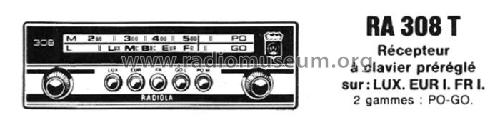 RA308T /03 /11; Radiola marque (ID = 2072437) Autoradio