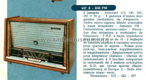 RA637A AM/FM; Radiola marque (ID = 2017608) Radio