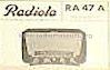 RA47A; Radiola marque (ID = 699788) Radio