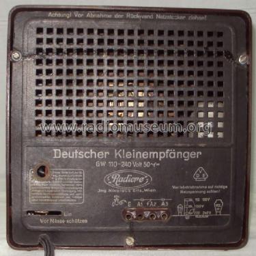 Deutscher Kleinempfänger DKE; Radione RADIO (ID = 1310235) Radio