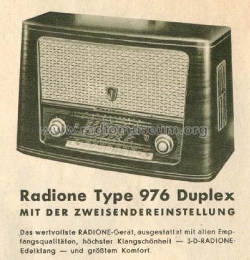 Duplex 976W; Radione RADIO (ID = 1609248) Radio