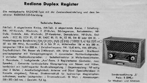 Duplex-Register S/W ; Radione RADIO (ID = 443135) Radio