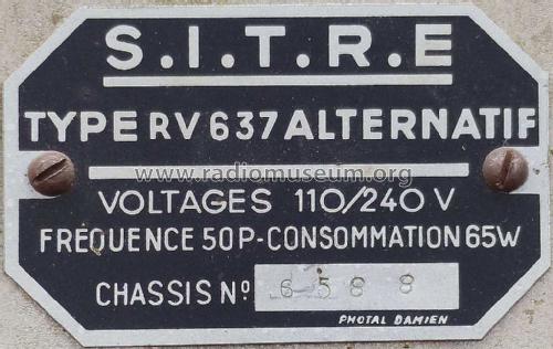RV637 Alternatif; Radiovox RV, Société (ID = 1915310) Radio
