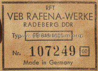 Derby FE845A; Rafena Werke (ID = 216754) Television