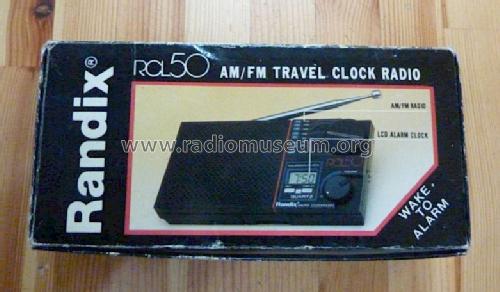 AM/FM Travel Clock Radio RCL50; Randix Industries (ID = 1380584) Radio