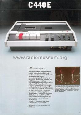 Stereo Cassette Tape Deck C 440E; Rank-Arena, Horsens (ID = 2037437) R-Player