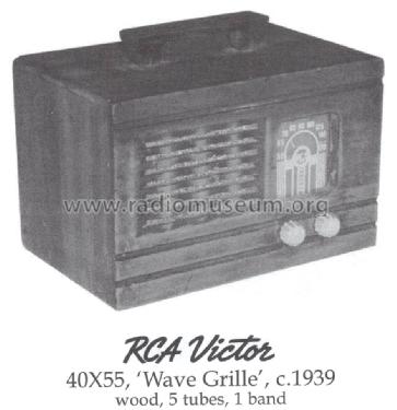 40X55 Wave Grille Ch= RC-436; RCA RCA Victor Co. (ID = 1464995) Radio