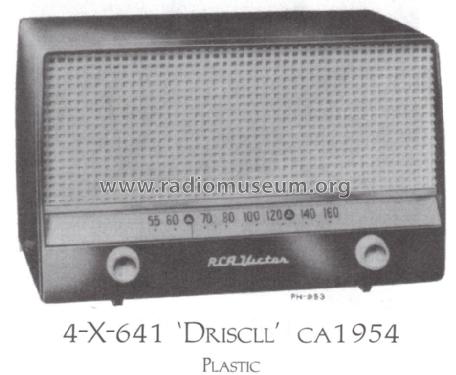 4-X-641 Driscll Ch= RC-1140; RCA RCA Victor Co. (ID = 1522621) Radio