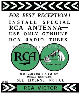 7K1 ; RCA RCA Victor Co. (ID = 2920837) Radio