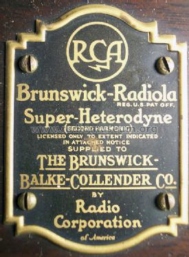 Brunswick-Radiola Superheterodyne AR-813; RCA RCA Victor Co. (ID = 807001) Radio