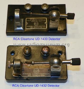 Cleartone Crystal Detector Model UD 1432; RCA RCA Victor Co. (ID = 1476921) Radio part