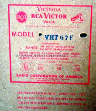 New Vista victrola solid state VHT67F Ch= RC-1218N and RS209C; RCA RCA Victor Co. (ID = 1277724) Radio